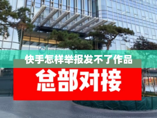 快手怎样举报发不了作品