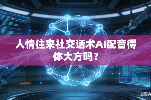 人情往来社交话术AI配音得体大方吗?-第1张图片-AI优尚网 人情往来社交话术AI配音得体大方吗?-第1张图片-AI优尚网