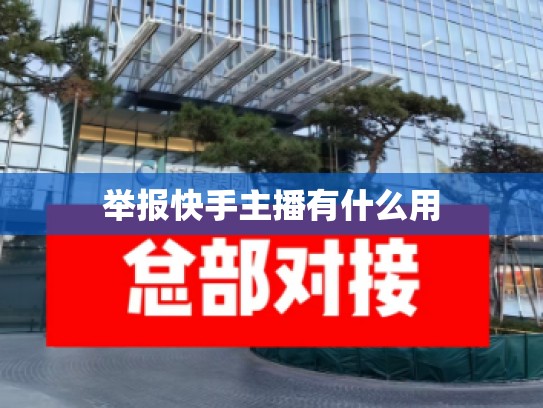 举报快手主播有什么用