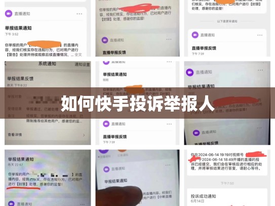 如何快手投诉举报人