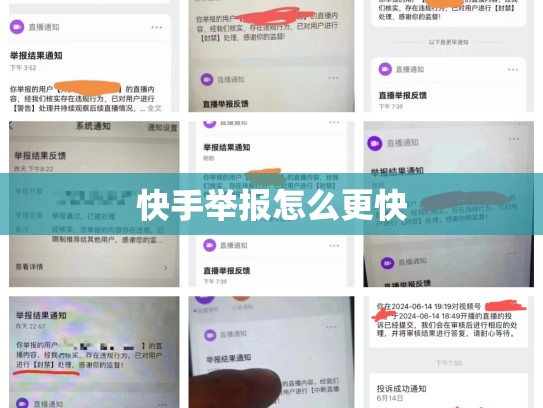 快手举报怎么更快