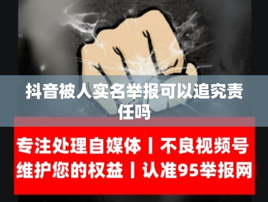 抖音被人实名举报可以追究责任吗