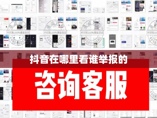 抖音在哪里看谁举报的