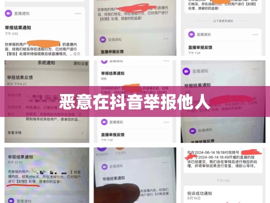 恶意在抖音举报他人