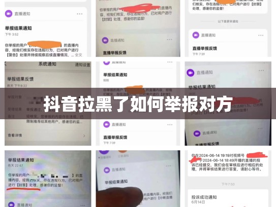 抖音拉黑了如何举报对方