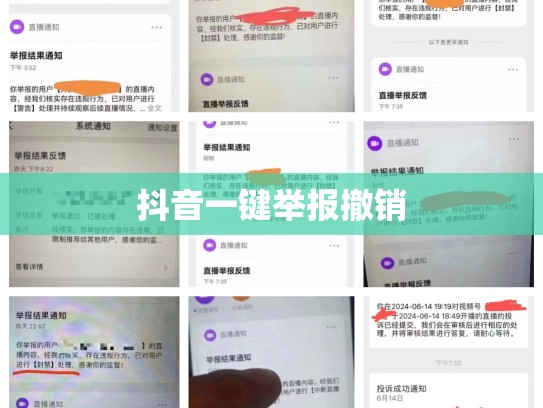 抖音一键举报撤销