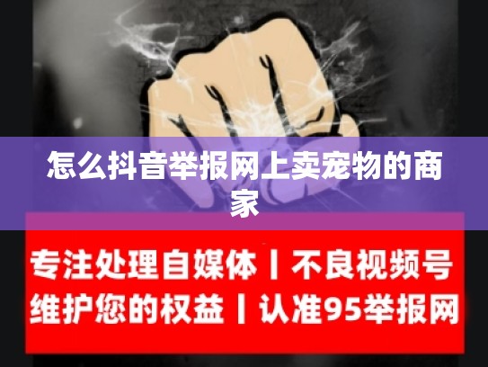 怎么抖音举报网上卖宠物的商家