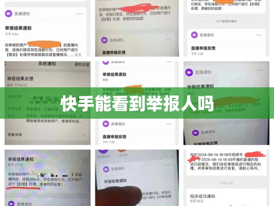 快手能看到举报人吗