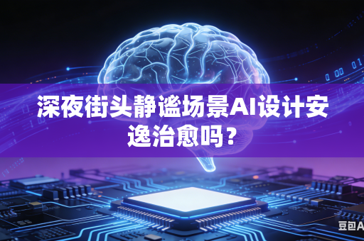 深夜街头静谧场景AI设计安逸治愈吗？