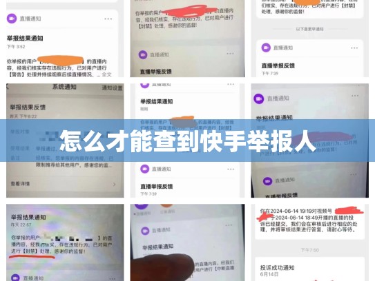 怎么才能查到快手举报人