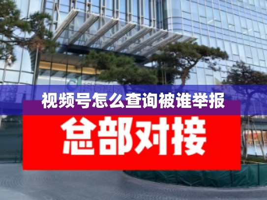 视频号怎么查询被谁举报