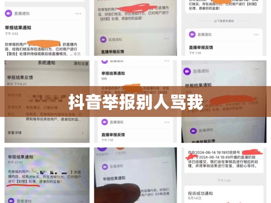 抖音举报别人骂我