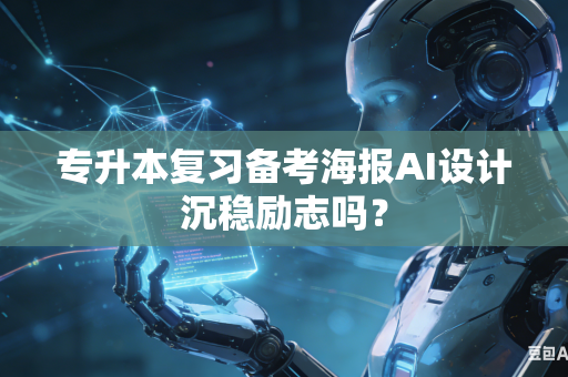 专升本复习备考海报AI设计沉稳励志吗？