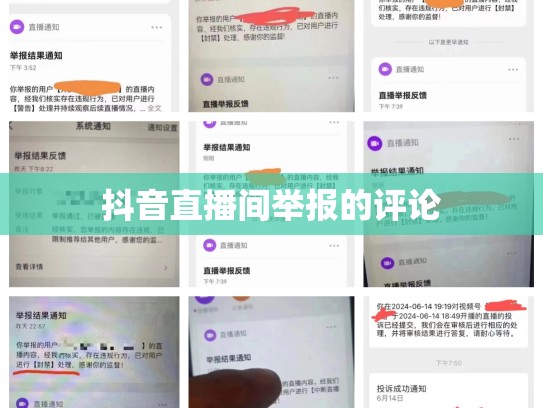 抖音直播间举报的评论