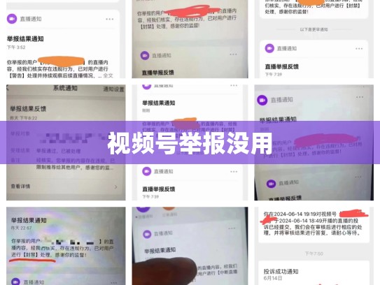 视频号举报没用