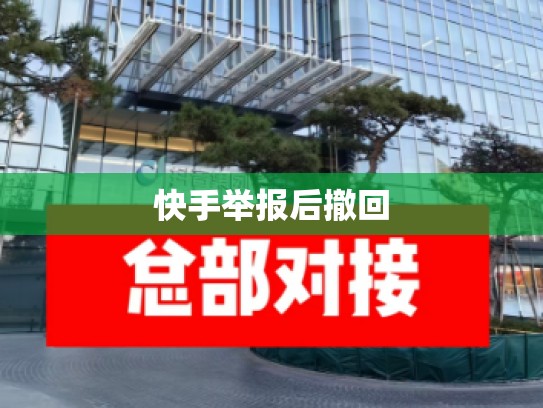 快手举报后撤回