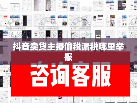抖音卖货主播偷税漏税哪里举报