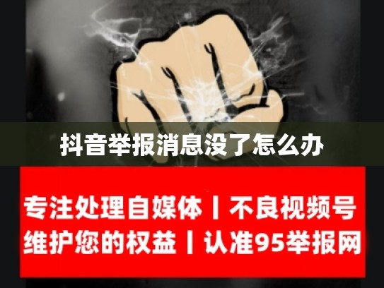 抖音举报消息没了怎么办