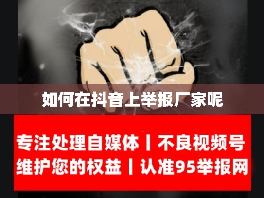 如何在抖音上举报厂家呢