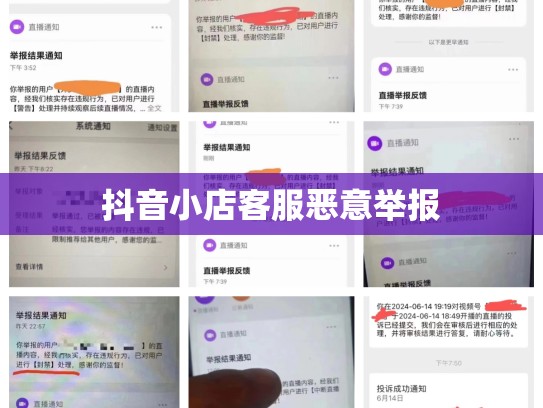 抖音小店客服恶意举报