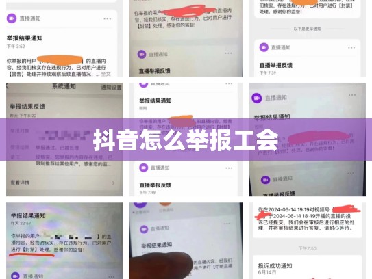抖音怎么举报工会