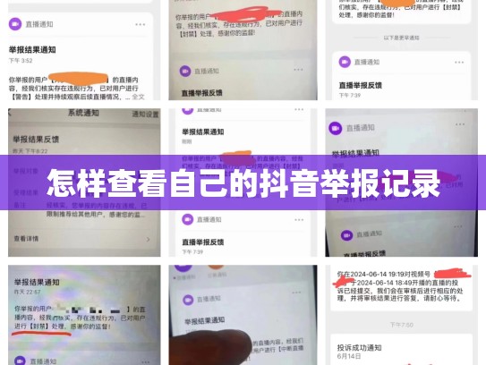 怎样查看自己的抖音举报记录
