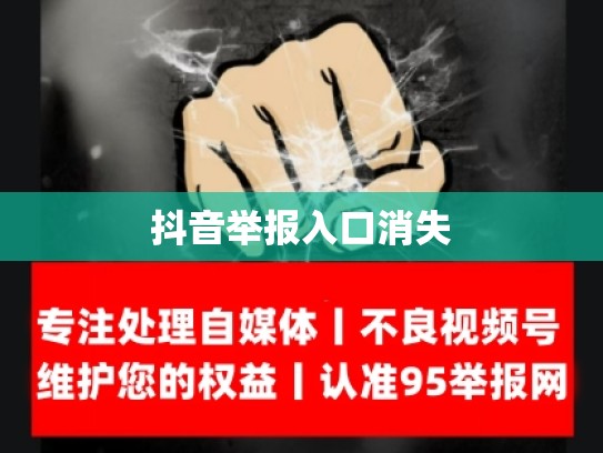 抖音举报入口消失