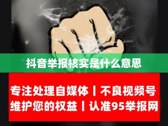 抖音举报核实是什么意思