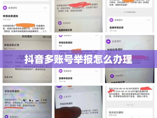 抖音多账号举报怎么办理