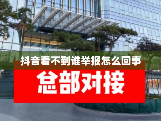抖音看不到谁举报怎么回事