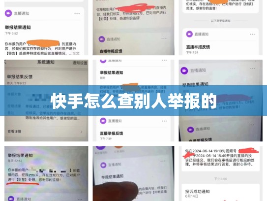 快手怎么查别人举报的