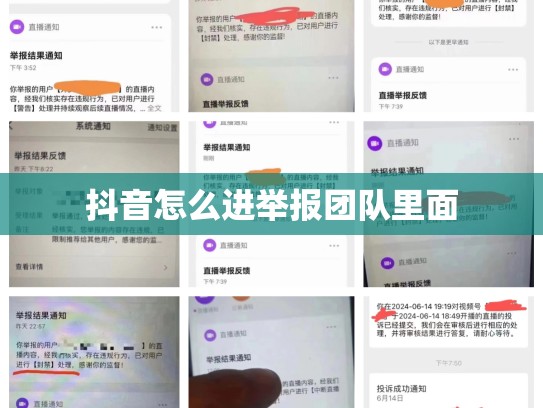 抖音怎么进举报团队里面