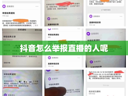 抖音怎么举报直播的人呢
