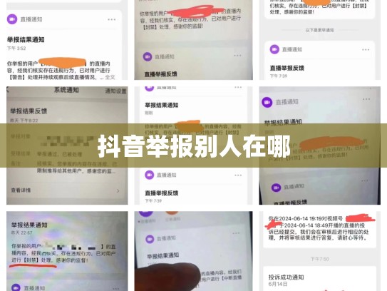 抖音举报别人在哪