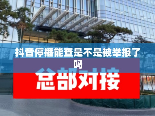 抖音停播能查是不是被举报了吗
