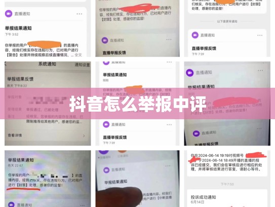 抖音怎么举报中评