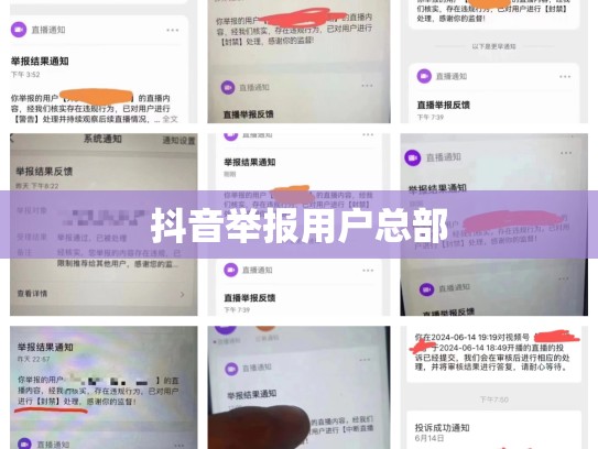 抖音举报用户总部