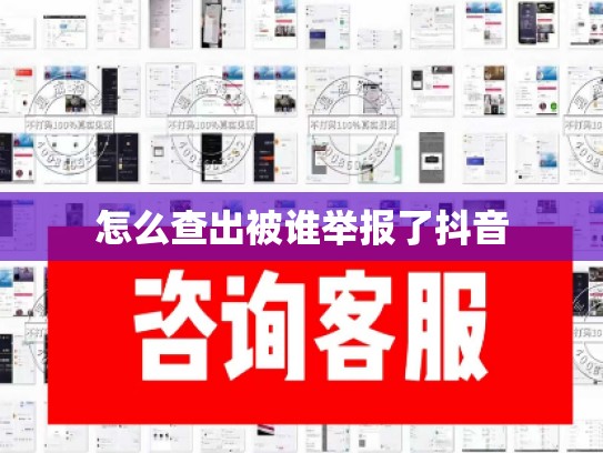 怎么查出被谁举报了抖音