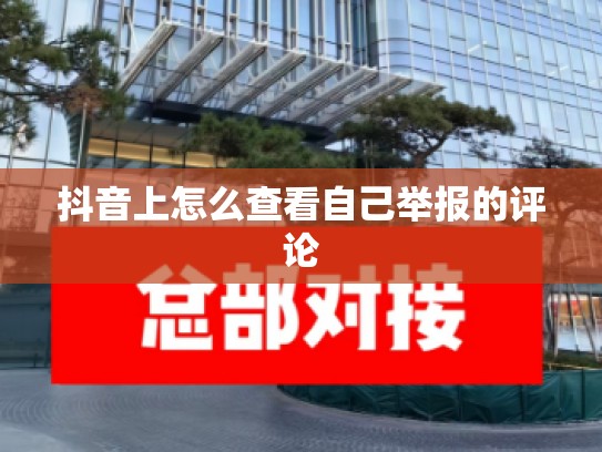 抖音上怎么查看自己举报的评论