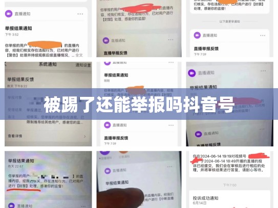 被踢了还能举报吗抖音号
