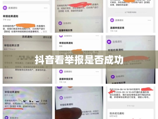 抖音看举报是否成功