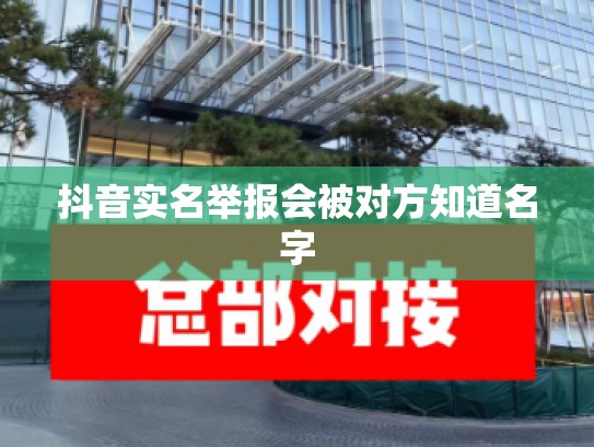 抖音实名举报会被对方知道名字