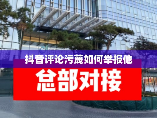 抖音评论污蔑如何举报他