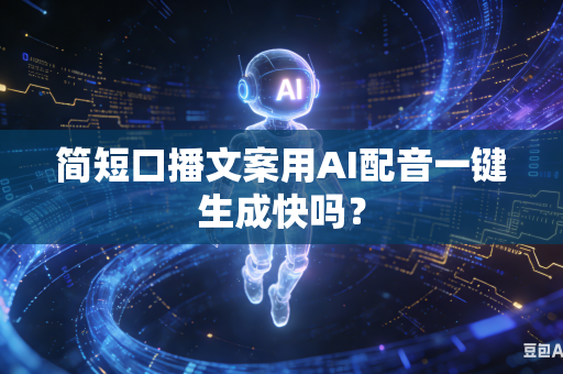 简短口播文案用AI配音一键生成快吗？