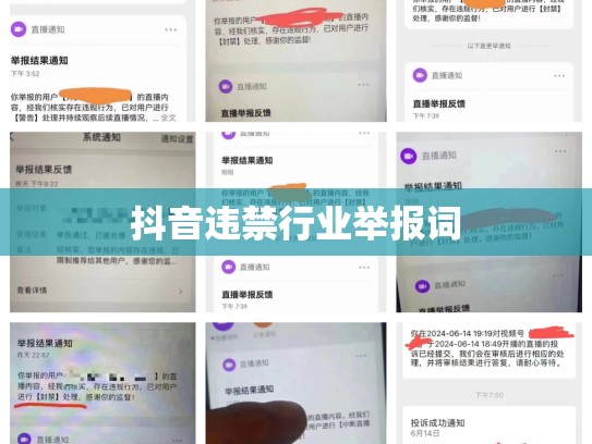 抖音违禁行业举报词