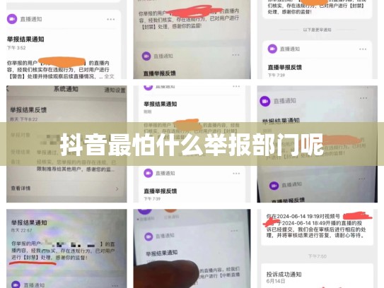 抖音最怕什么举报部门呢