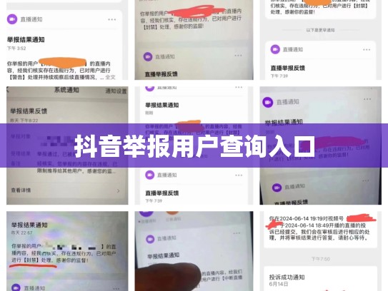 抖音举报用户查询入口