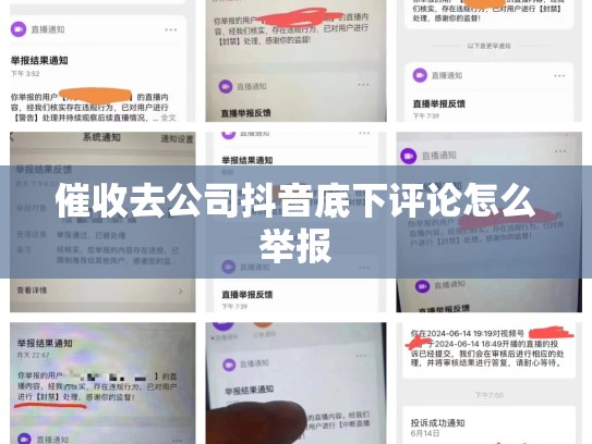 催收去公司抖音底下评论怎么举报