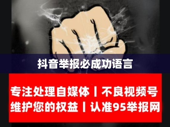 抖音举报必成功语言