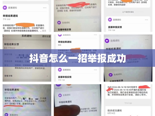 抖音怎么一招举报成功